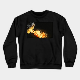 Skull blowing Hell Fire Crewneck Sweatshirt